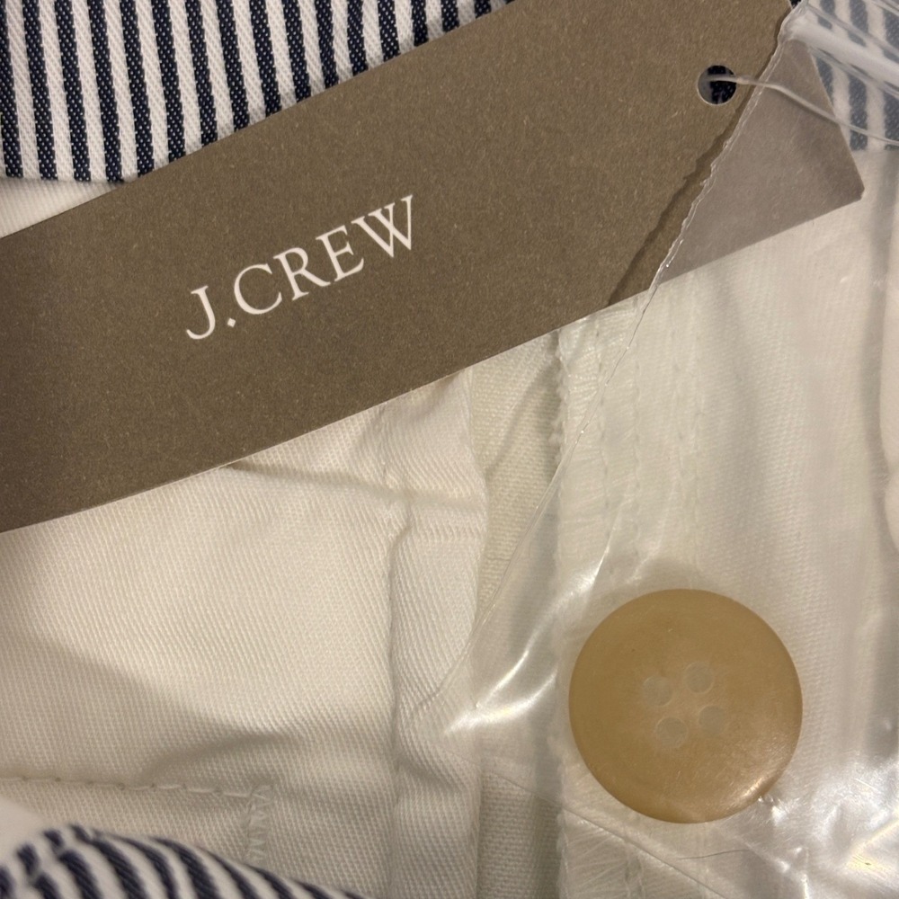 New J.Crew Chino White Thick Cotton Shorts Women 4 Stretch Summer Coastal - Picture 8 of 10